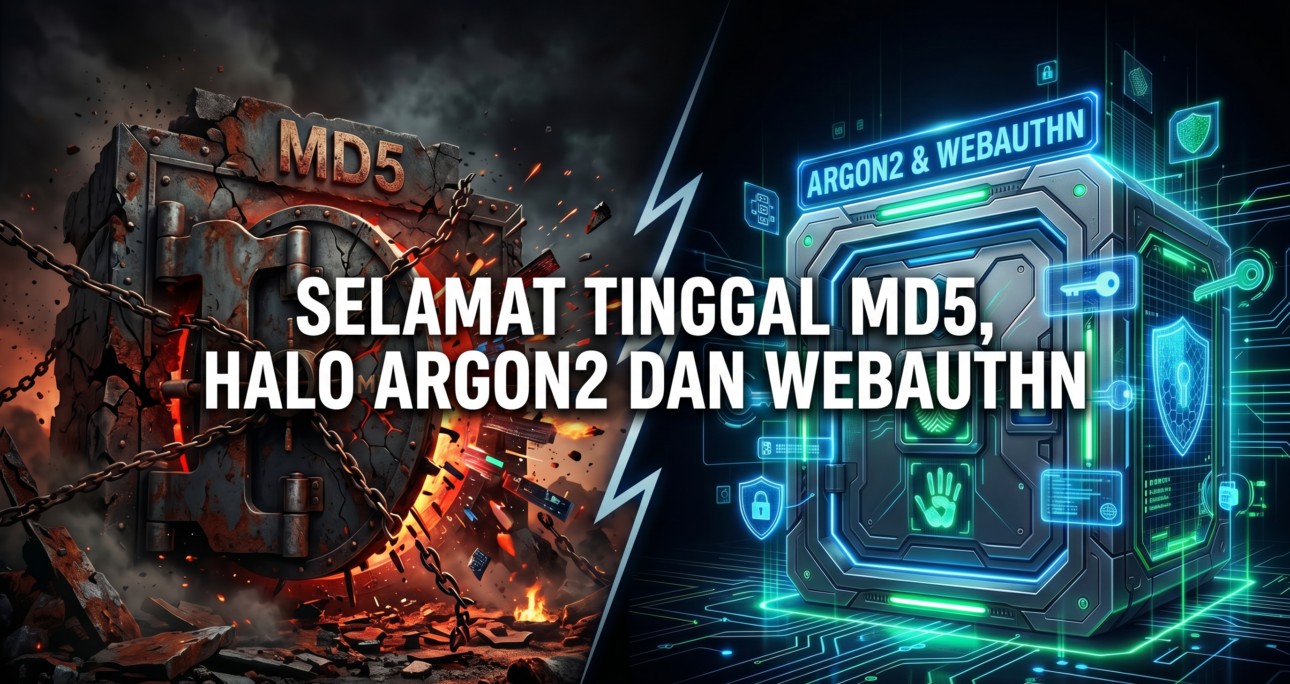 Selamat Tinggal MD5, Halo Argon2 dan WebAuthn